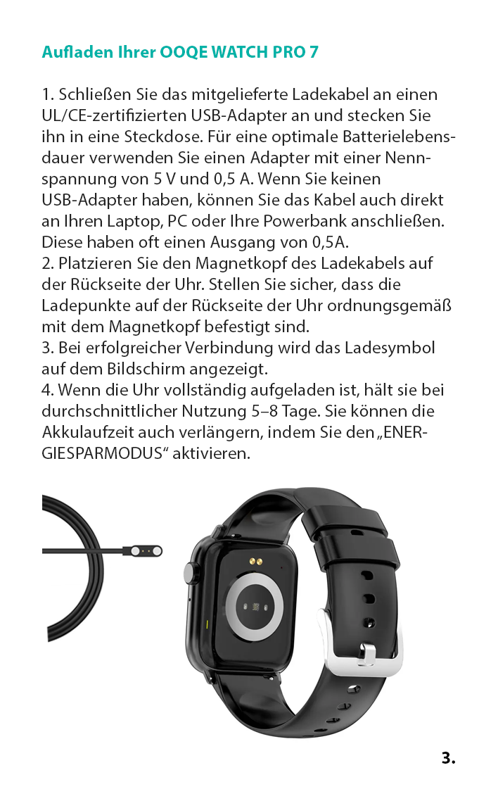 OOQE WATCH PRO 7 Bedienungsanleitung Deutsch 5